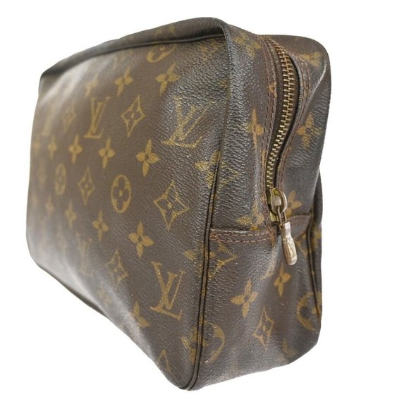 Auth LOUIS VUITTON Trousse Toilette 28 Clutch Hand Bag Monogram Brown - Picture 2 of 14